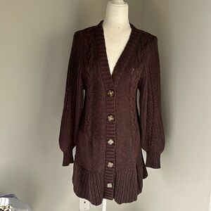 Purple sweater dress